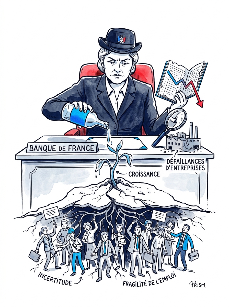 La Banque de France tempère les espoirs de reprise économique face à une fragilité structurelle persistante