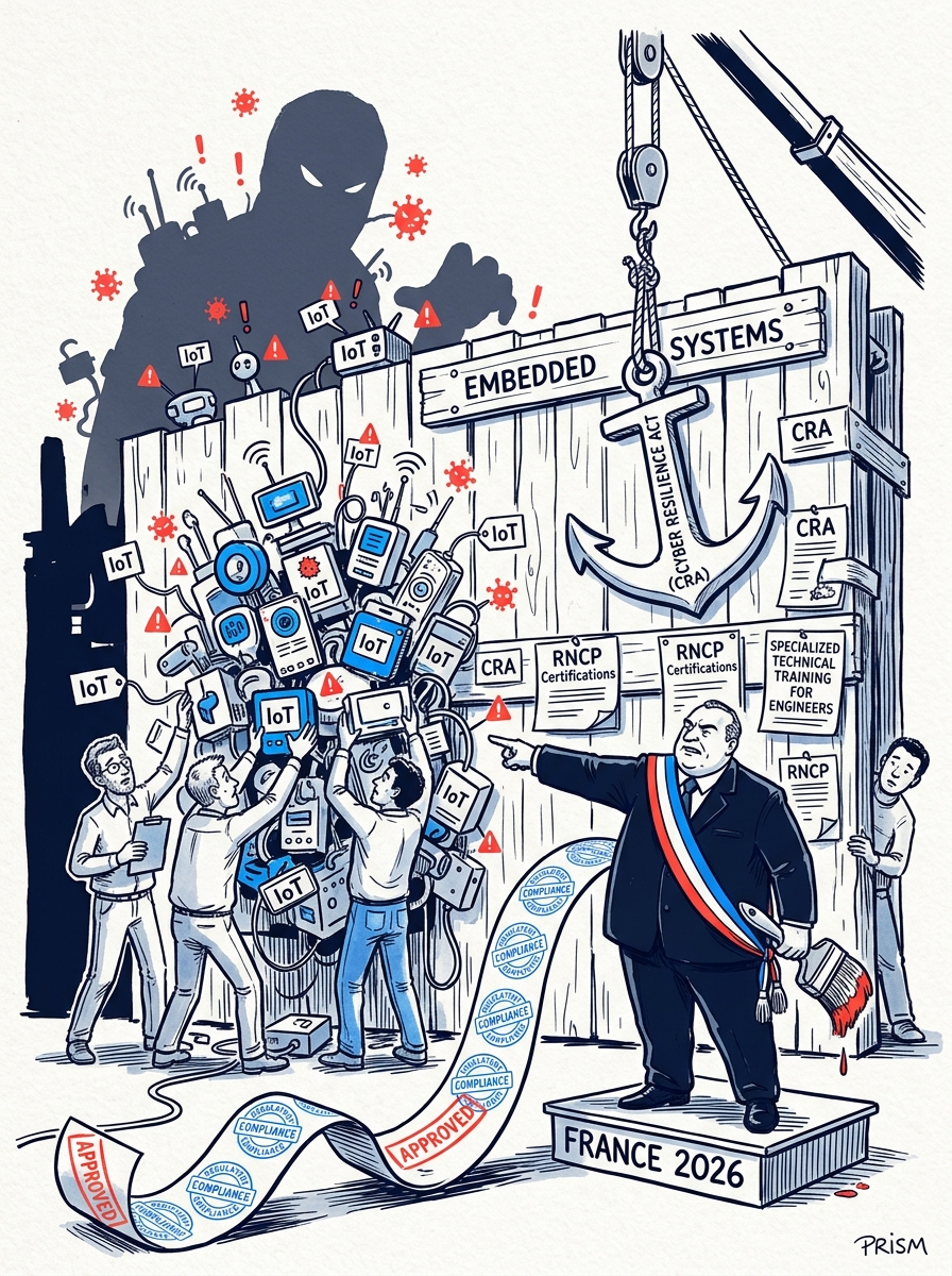 La cybersécurité des systèmes embarqués devient une priorité réglementaire et professionnelle majeure en France en 2026